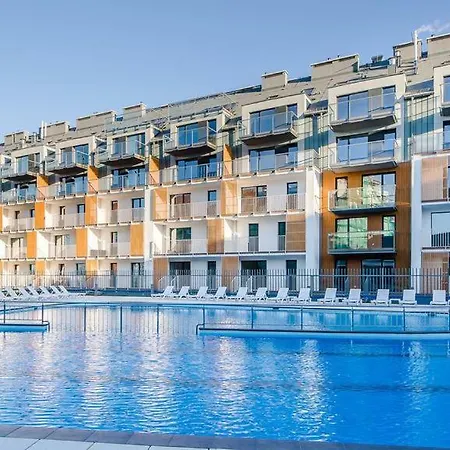 Apartamentyprzymorzu 008 Z Basenem Tarasem I Ogrodkiem Апартаменты Колобжег